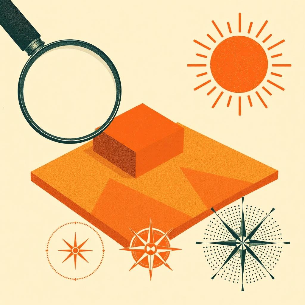 A magnifying glass over South African zoning documents and an ERF diagram